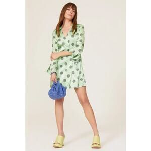 BAUM UND PFERDGARTEN Appel Silk Wrap Mini Dress XS 0